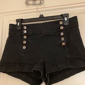 Black High Waisted Shorts